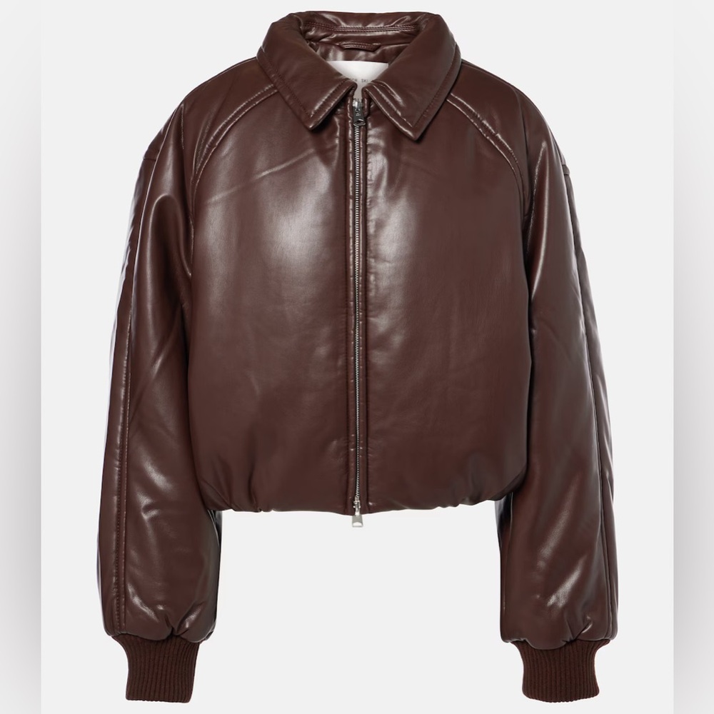 Agolde x Shoreditch Ski Club Tate faux leather bomber jacket